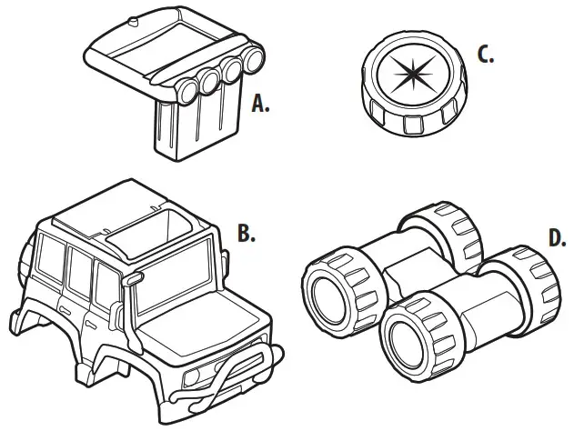 little tikes 662140 Big Adventures Safari SUV - CONTENTS