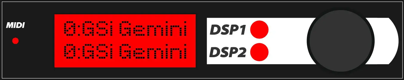 Genuine Soundware GSI GEMINI DT Dual DSP Sound Module - FRONT PANEL CONTROLS 1