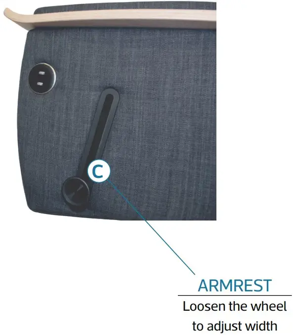 Adjustment of armres