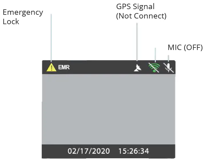REXING V1P Max 4K UHD Dual Cam Dash Cam Screen Icons 1