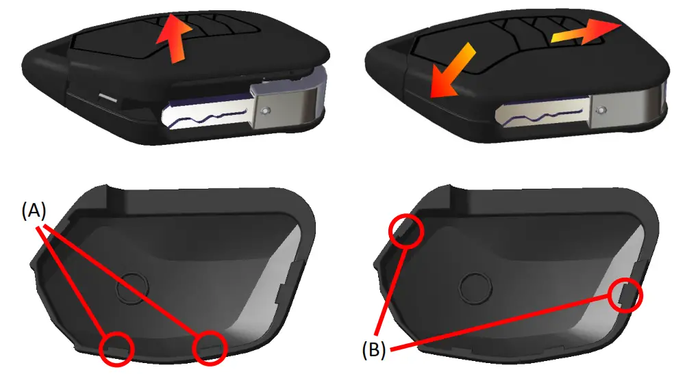 ASAHI DENSO ZKM013 Handsfree System - Rear plastic cover 1