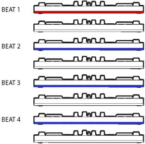 Make the beats flash on the backlit base