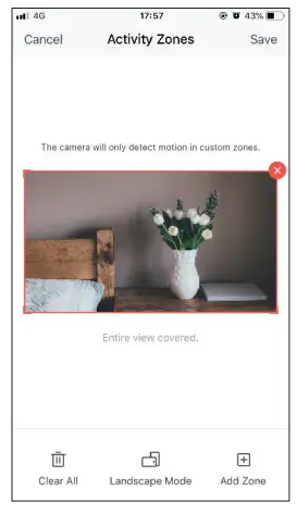 tp-link Tapo Home Security Wi-Fi Camera TC60-Activity Zones