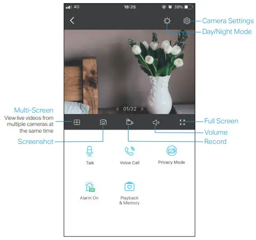 tp-link Tapo Home Security Wi-Fi Camera TC60-Live View
