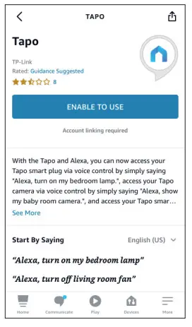 tp-link Tapo Home Security Wi-Fi Camera TC60- buttono