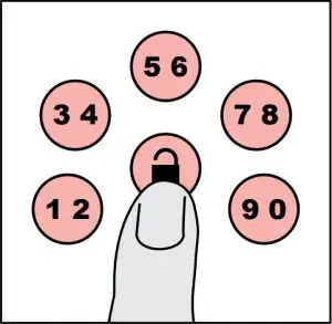 keypad locking door button