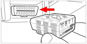 FIG 2 Plug MX+ into the OBD port