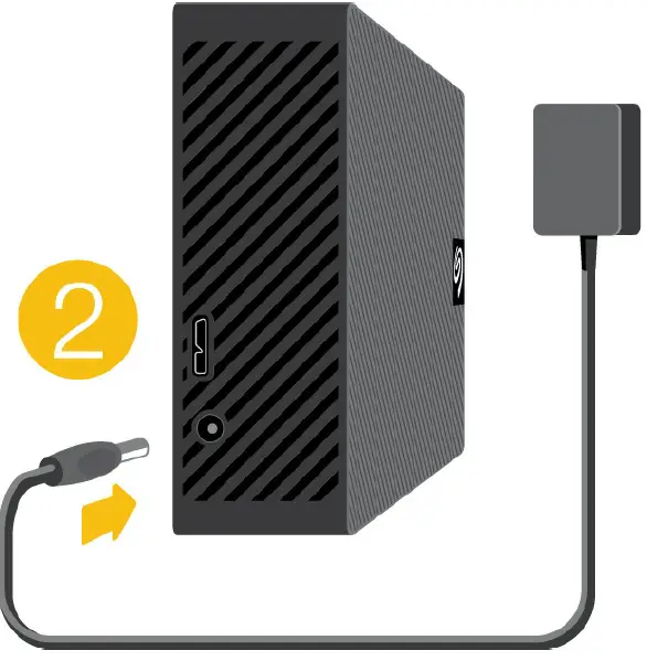 SEAGATE STKP12000402 Expansion 12TB External Hard Drive connect power-1