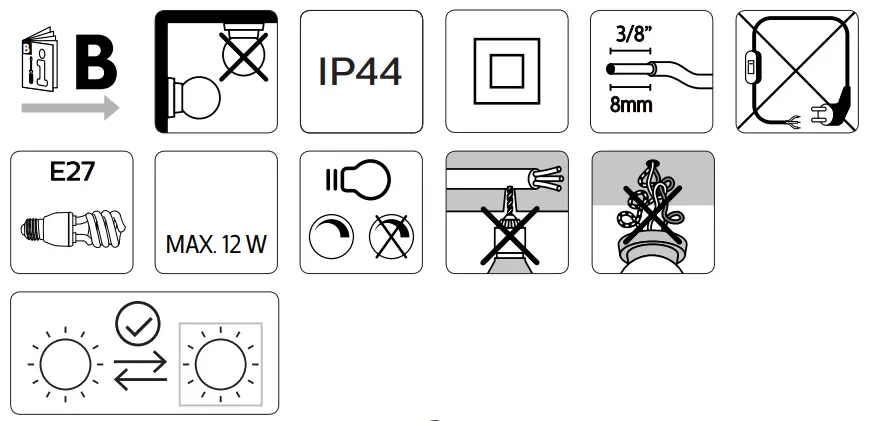 PHILIPS 162469316 June Outdoor Wall Light with Sensor - icon 2