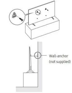 FIG 1 Preventing the TV from falling