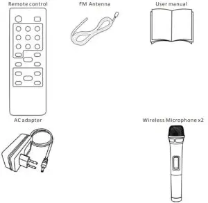 Lenco PA 220BK Bluetooth Party Speaker - Accessories