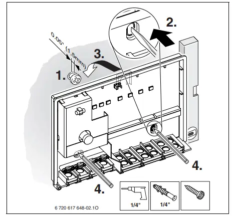 Upper attachment screw