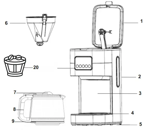 Gerlach GL 4411 Coffee Maker- Parts