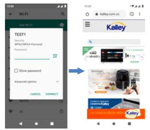 Kalley Smart Phone Element Play 32 GB Azul- WLAN network