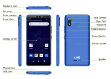 Kalley Smart Phone Element Play 32 GB Azul- touch phone