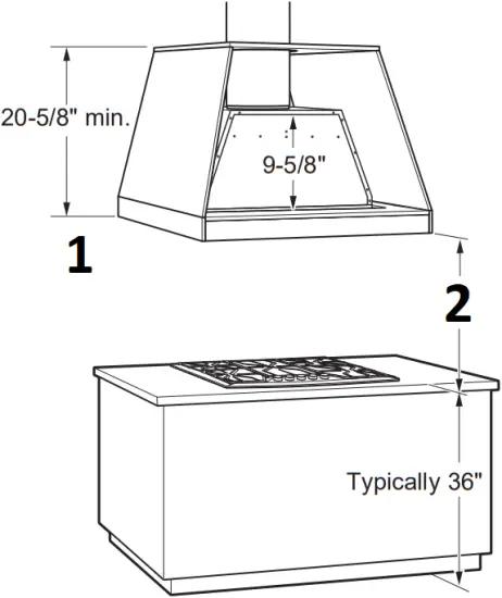 UVC7300 - INSTALLATION CLEARANCES 1