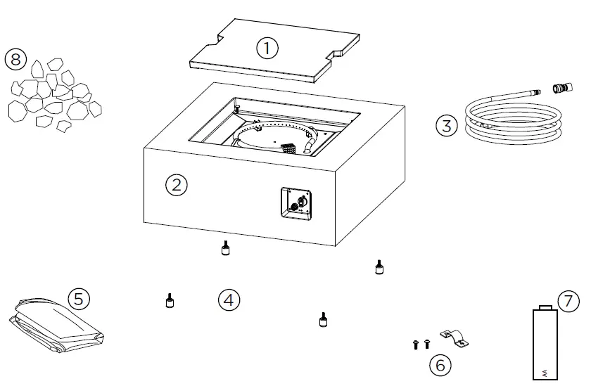 realflame 9720NG Fire Table 1