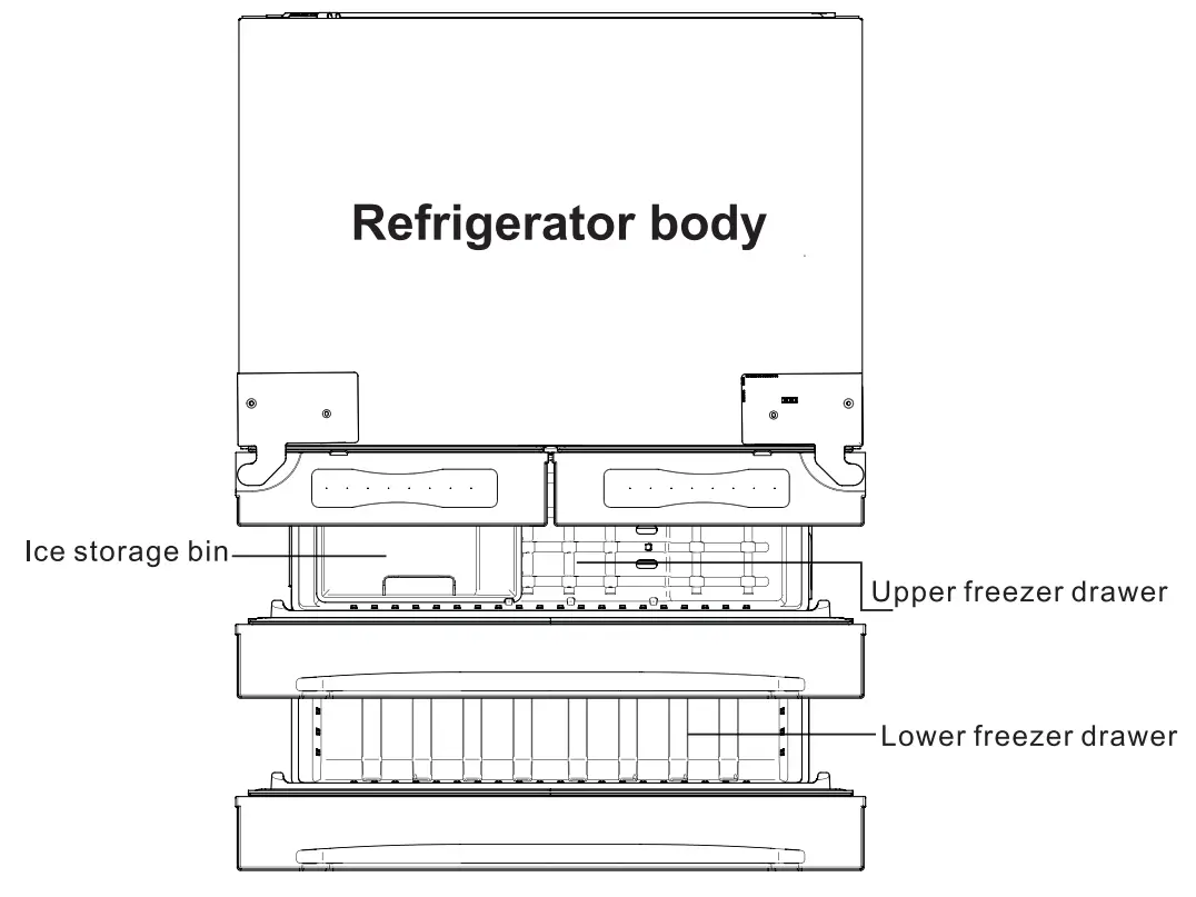 COSMO COS FDR225GHSS Refrigerator Efficient Fridge with 2 Drawer Bottom - distributo