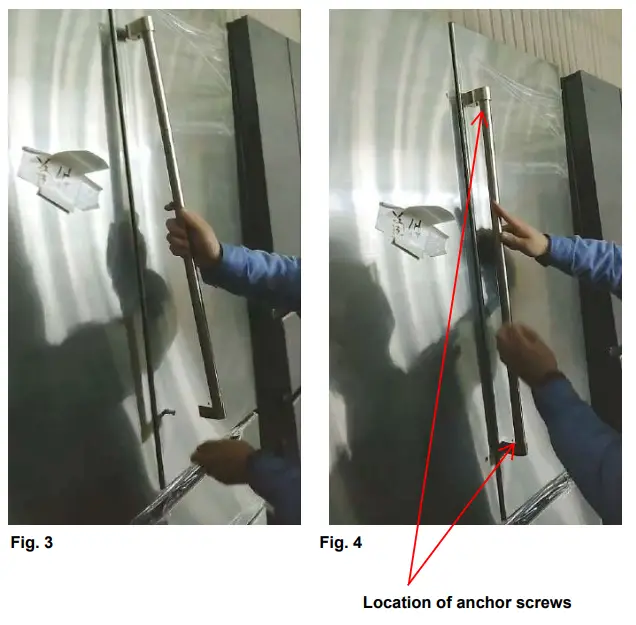 COSMO COS FDR225GHSS Refrigerator Efficient Fridge with 2 Drawer Bottom - screws