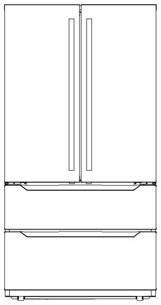 COSMO COS FDR225GHSS Refrigerator Efficient Fridge with 2 Drawer Bottom