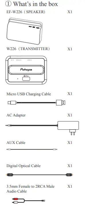 Pohopa-W226-Wireless-TV-Speaker-1