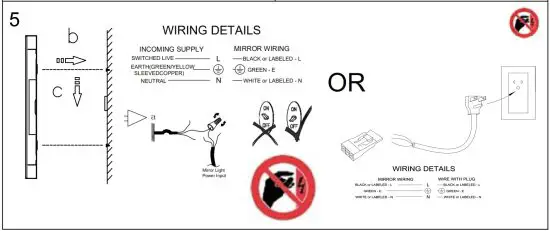 MIRPLUS 20 x 28 inch Oval LED Mirror - instructionsj