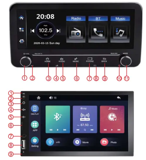 Hyojum C800 Car Bluetooth Radio Receiver - bluthoot music