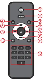 Hyojum C800 Car Bluetooth Radio Receiver - remot