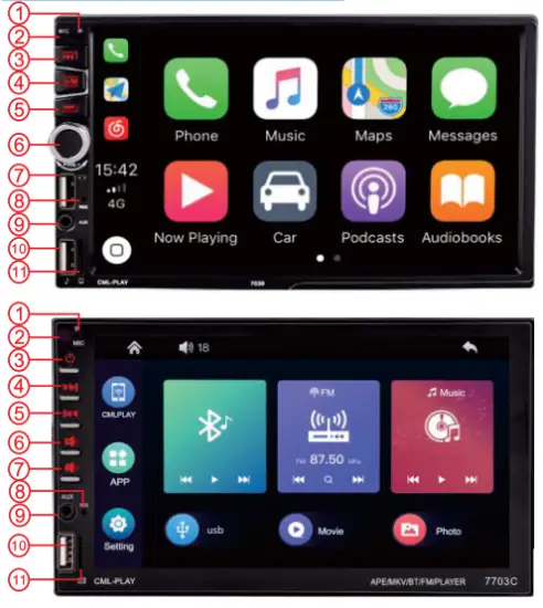 Hyojum C800 Car Bluetooth Radio Receiver - usb connect