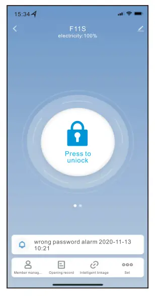 Smart Locks F20 Automatic Deadbolt Door Lock With Fingerprint - app 3