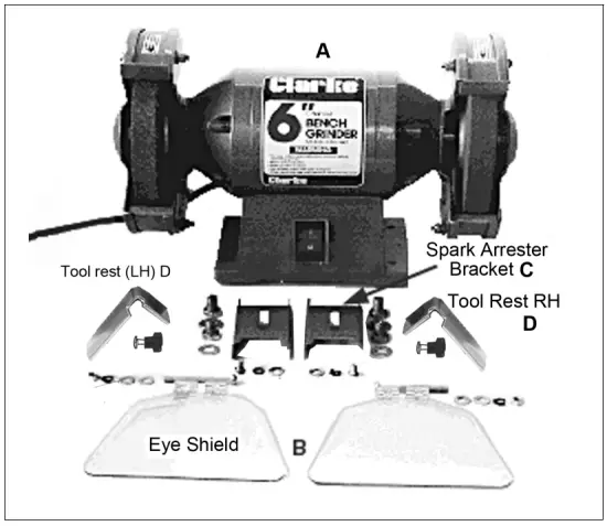 Clarke CBG6RZ Bench Grinder - fig 1