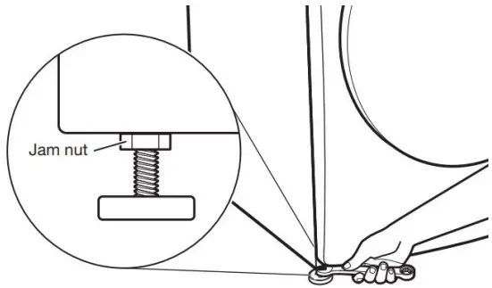 Adjust leveling feet