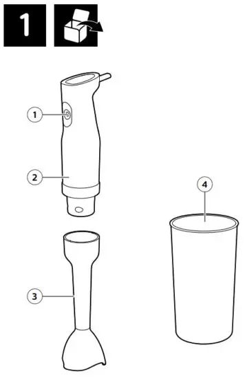 PHILIPS HR2520 3000 Series ProMix Hand Blender - overview 1