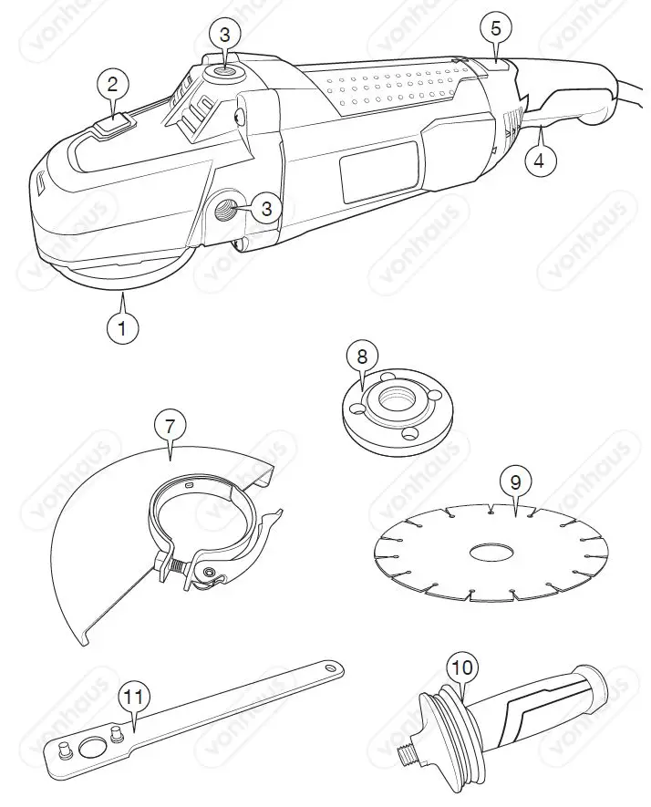 VonHaus-Angle Grinder-fig1