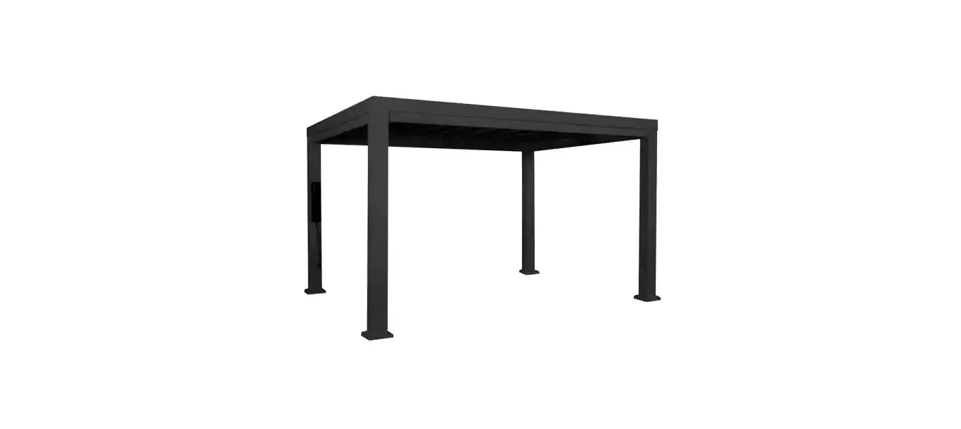 Backyard Discovery 2105126com Trenton 14 Ft. X 10 Ft. Black Steel Modern Pergola With Sail Shade Soft Canopy Owner's Manual