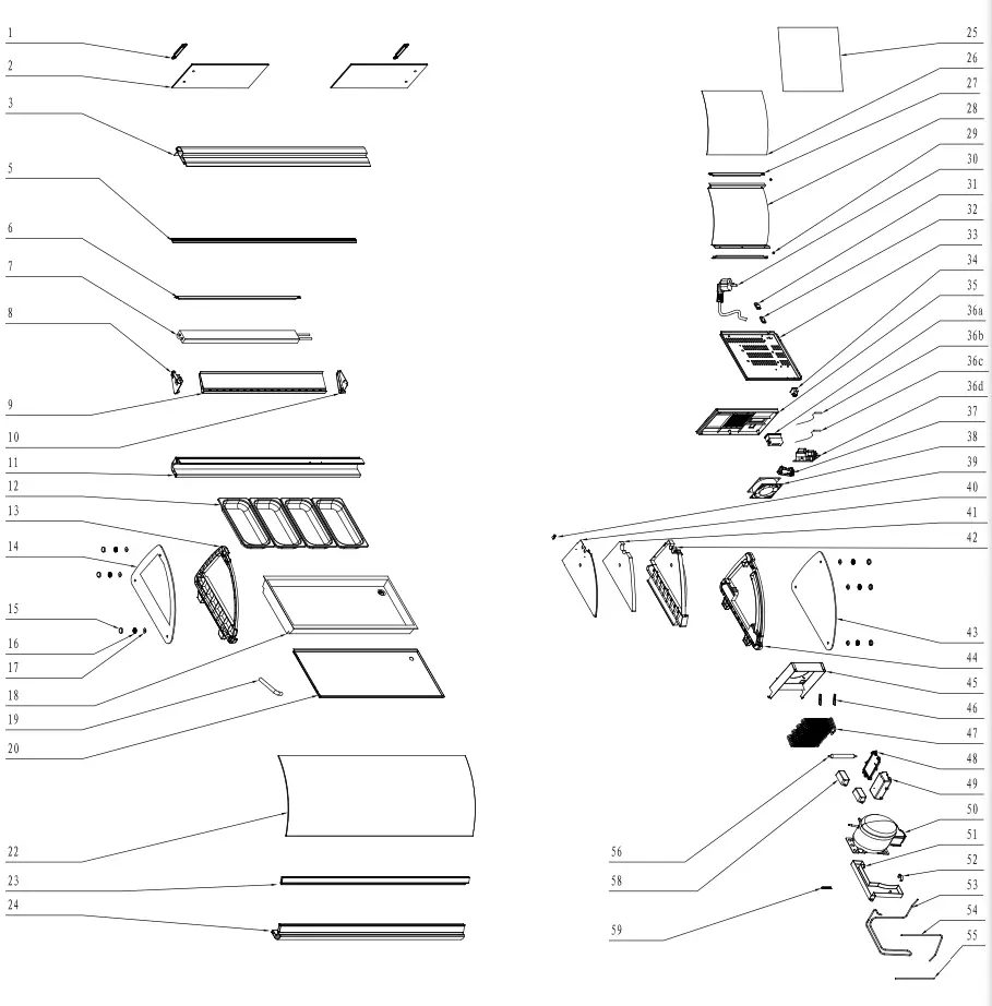 OMCAN 43116 Refrigerated Sushi Showcases - fig2