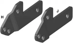 Rear Shock Mount (A) & (B) - Passenger Side