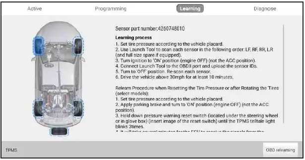 LAUNCH X-431 TSGUN TPMS Wand Tire Pressure Detector FIG 13