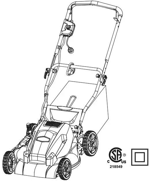 greenworks 25112 21 inches Electric lawn mover - cover