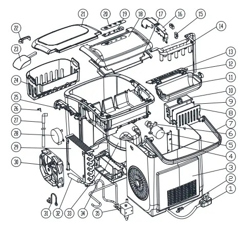 Smad HZB-12 Portable Automatic Ice Maker-fig6