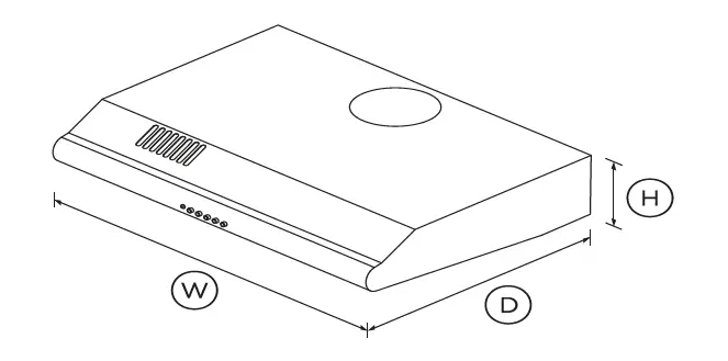 FISHER PAYKEL HF60LX4 Wall Rangehood fig 1