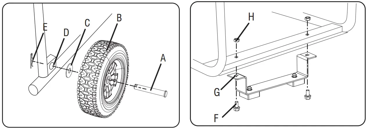 Install the wheel kit