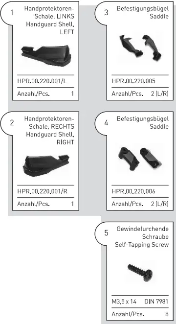 SW-MOTECH HPR.00.220.20000 Handguard Mount Kits-fig2