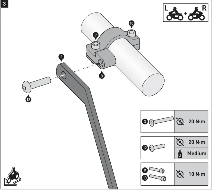 SW-MOTECH HPR.00.220.20000 Handguard Mount Kits-fig7