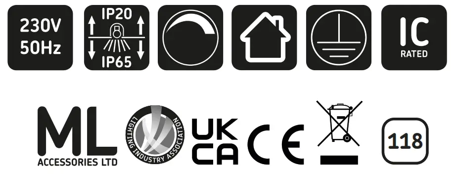 ELECTRICAL 4LESS RW6WW LED Dimmable Downlight - icon