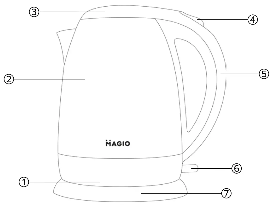 MAGIO MG 981 Electric Kettle - FIG