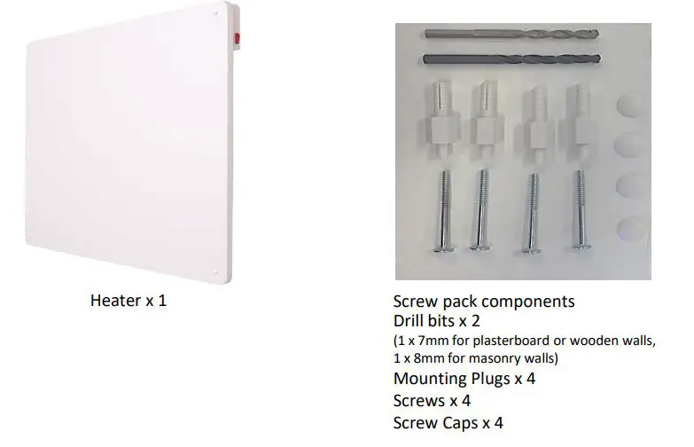 Goldair GECO260 Fibre Panel Heater - Components