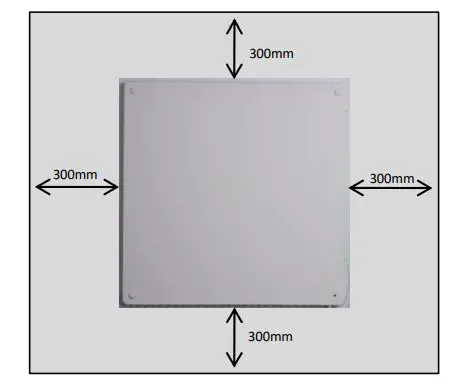 Goldair GECO260 Fibre Panel Heater - Wall Mounting & Position Instructions