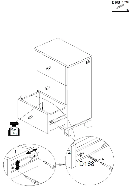 Home 34 cm Affair Bathroom Cabinet Westa-13