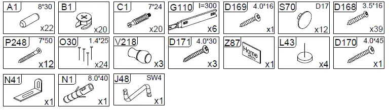 Home 34 cm Affair Bathroom Cabinet Westa-4